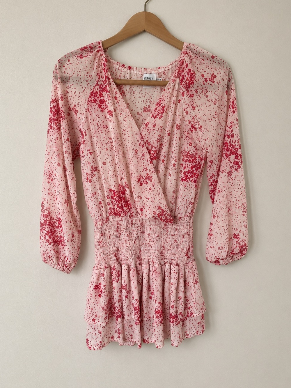 Princess Polly Pink Floral Smocked Waist Mini Dress - Picture 3 of 10